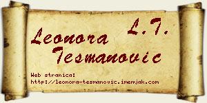 Leonora Tešmanović vizit kartica